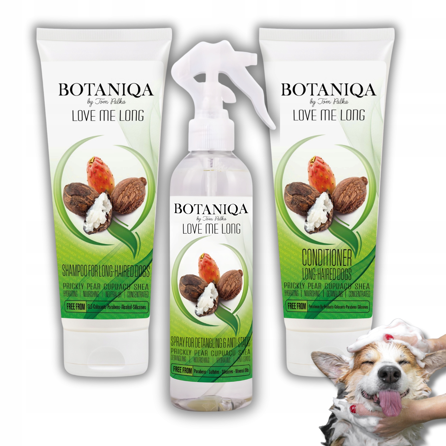 Levně Šampon a kondicionér pro psy Rozčesávací sprej Love Me Long Botaniqa