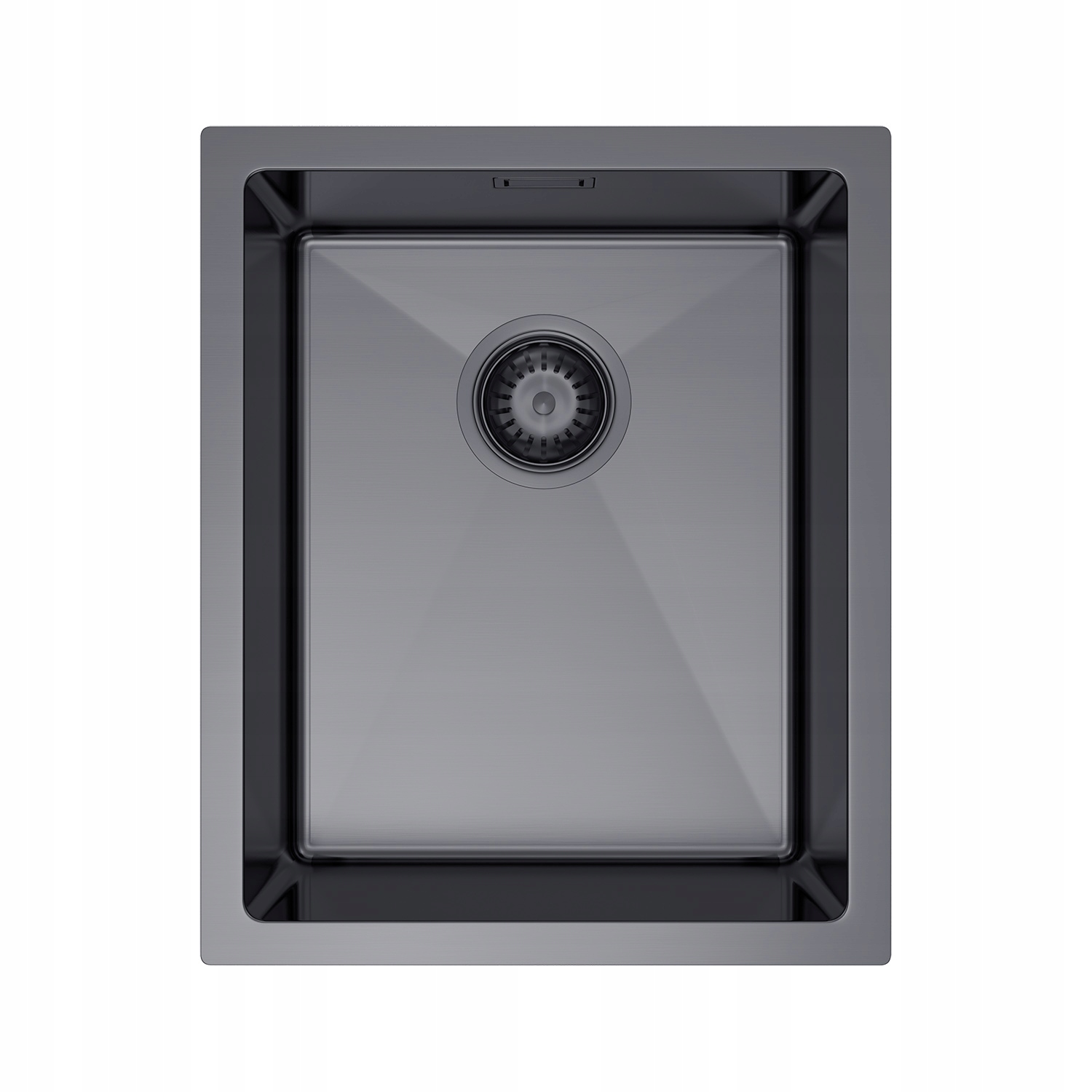 Podpultový oceľový drez grafitový 40x50 so sifónom