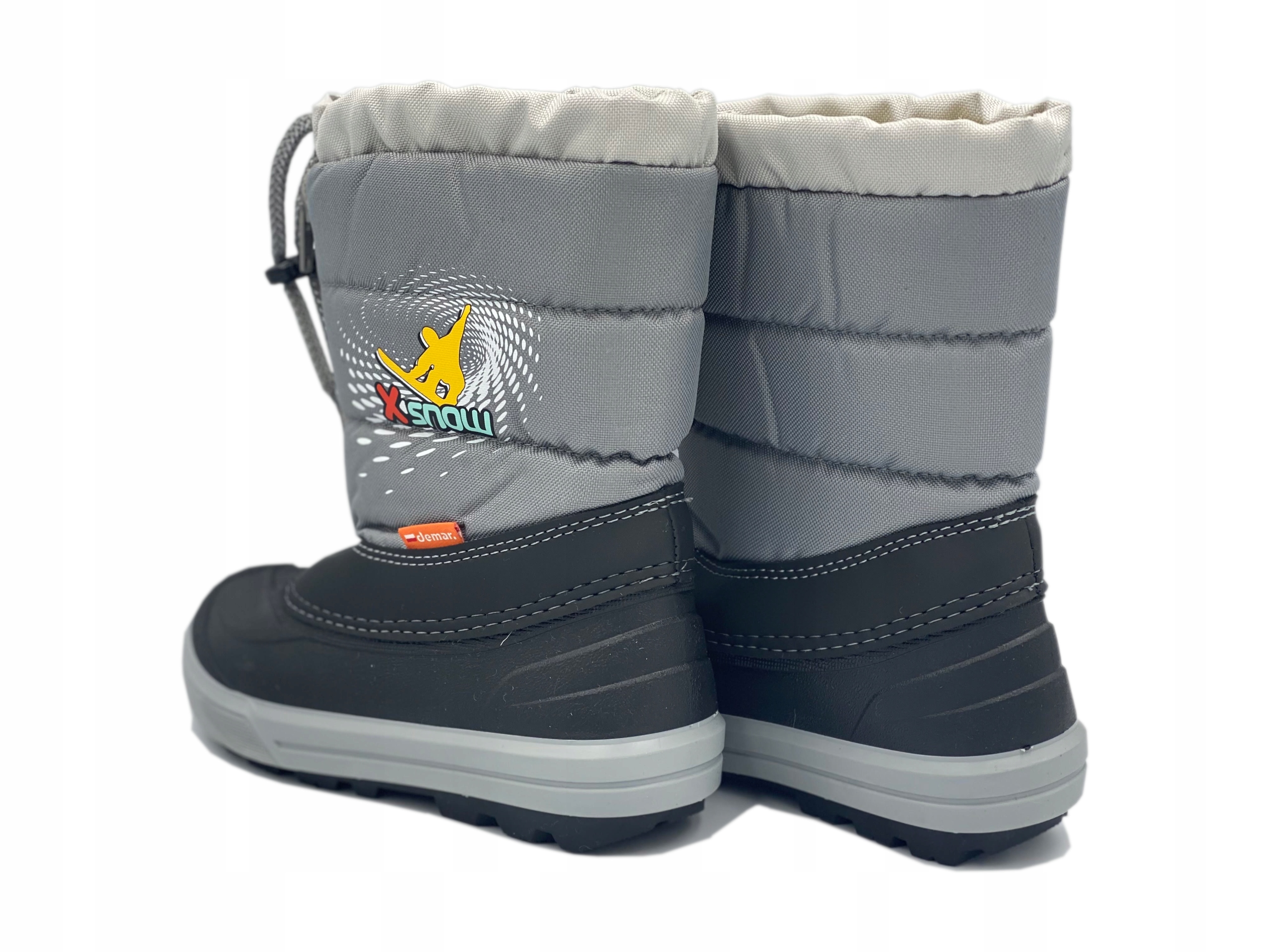 Demar Śniegowce KENNY Ocieplane Naturalna Wełna, szare roz. 34/35C Rozmiar 34