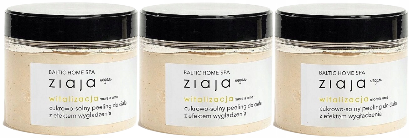 3 kusy Baltic Home Spa Peeling 300 ml Ziaja Extrakt z meruněk ume Vyhlazuje