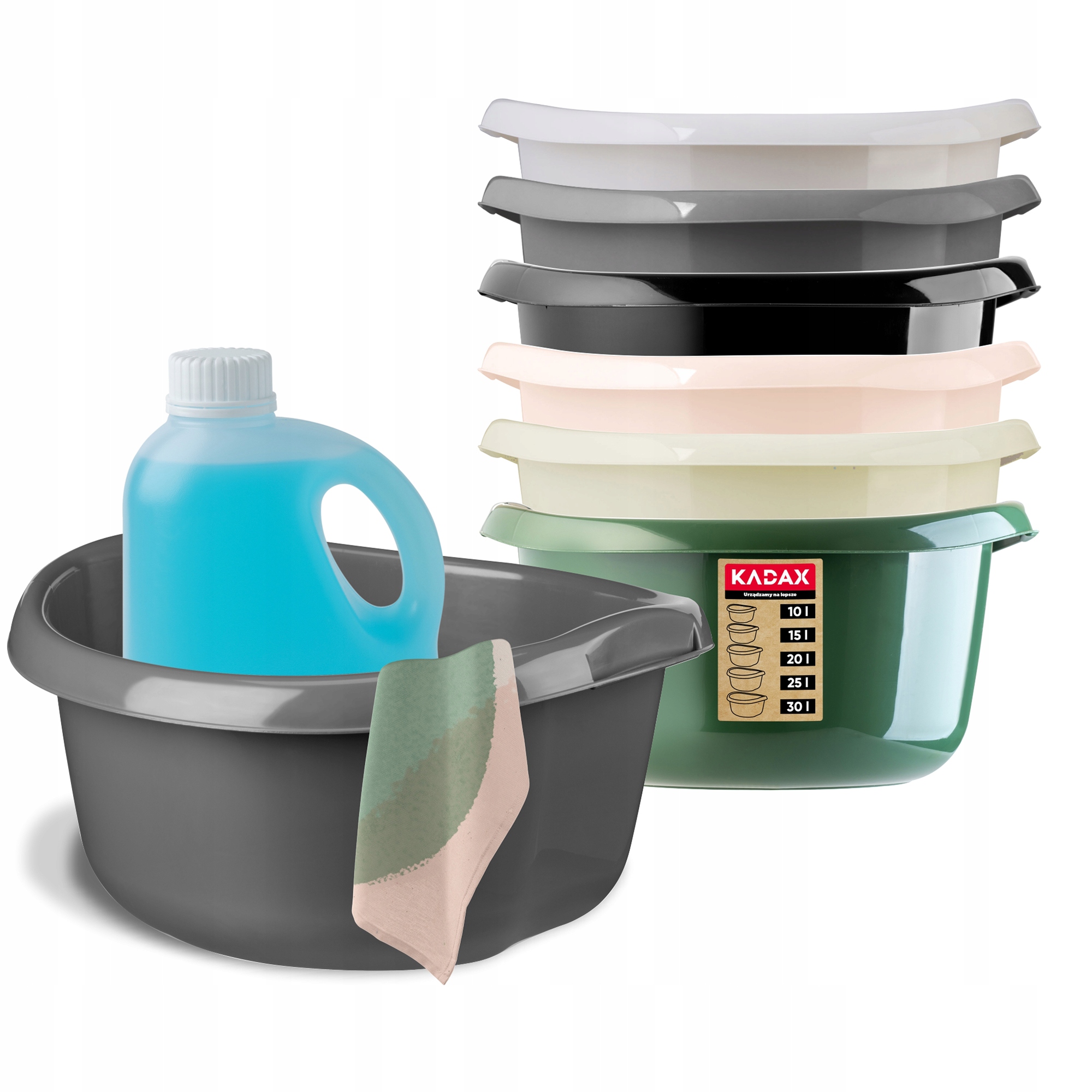 

Miska Miednica Z Uchwytami Plastikowa 25L Antracyt