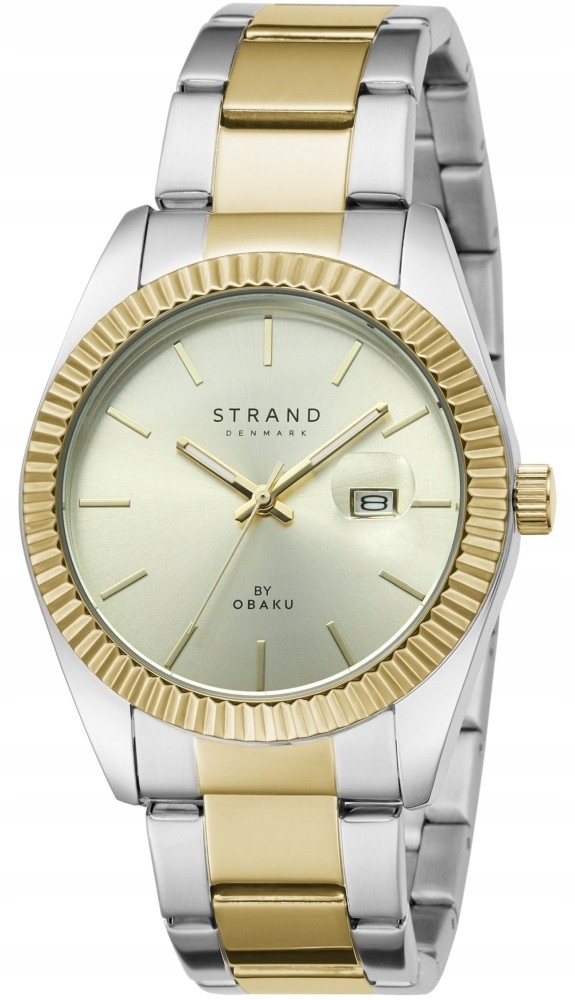 Nový Originální Pánské hodinky Strand by Obaku S721GDFGSF-DS stříbrné datum