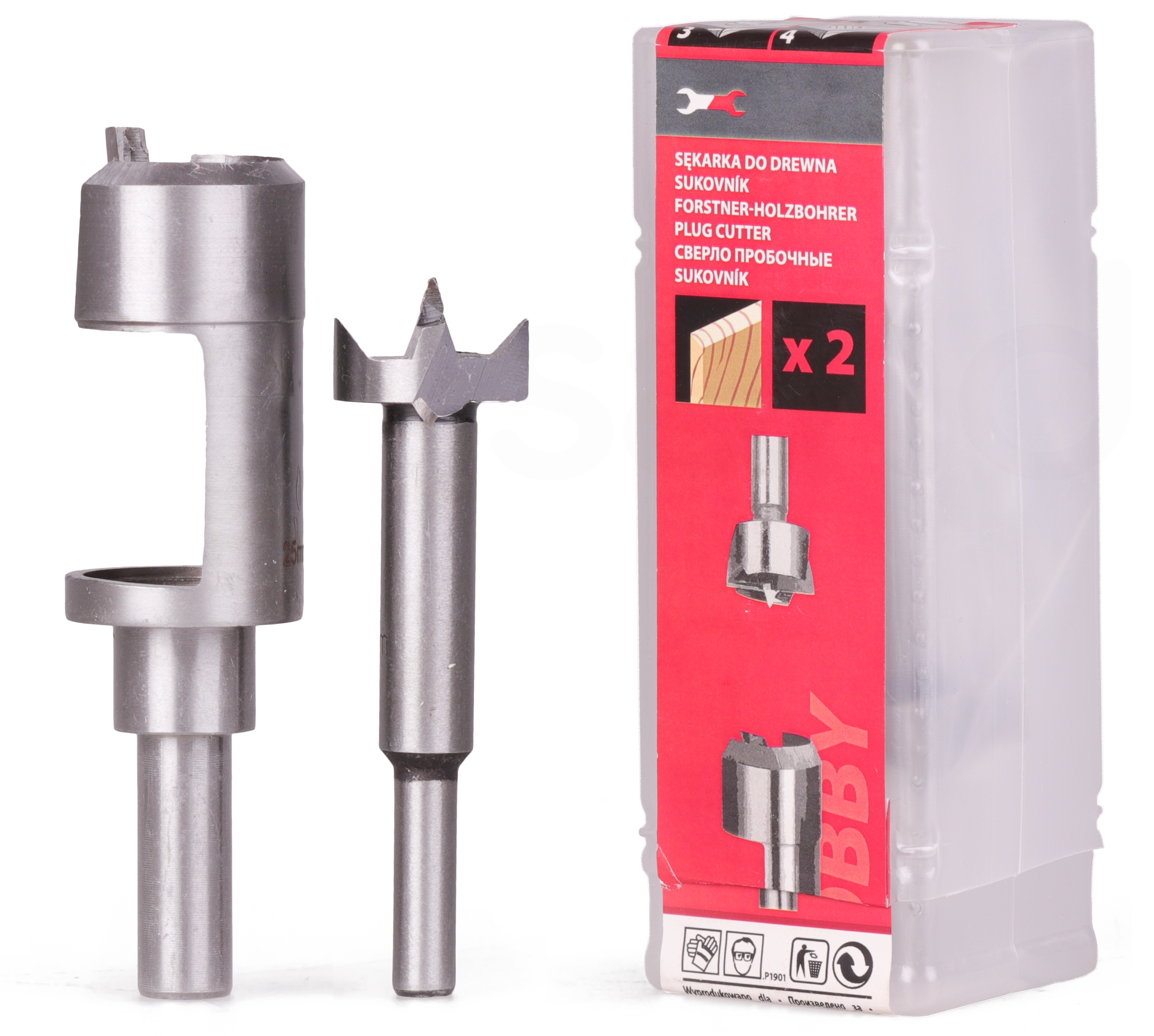 

Wiertło Do Drewna 25 mm Sękownik Flekownik Frez x2