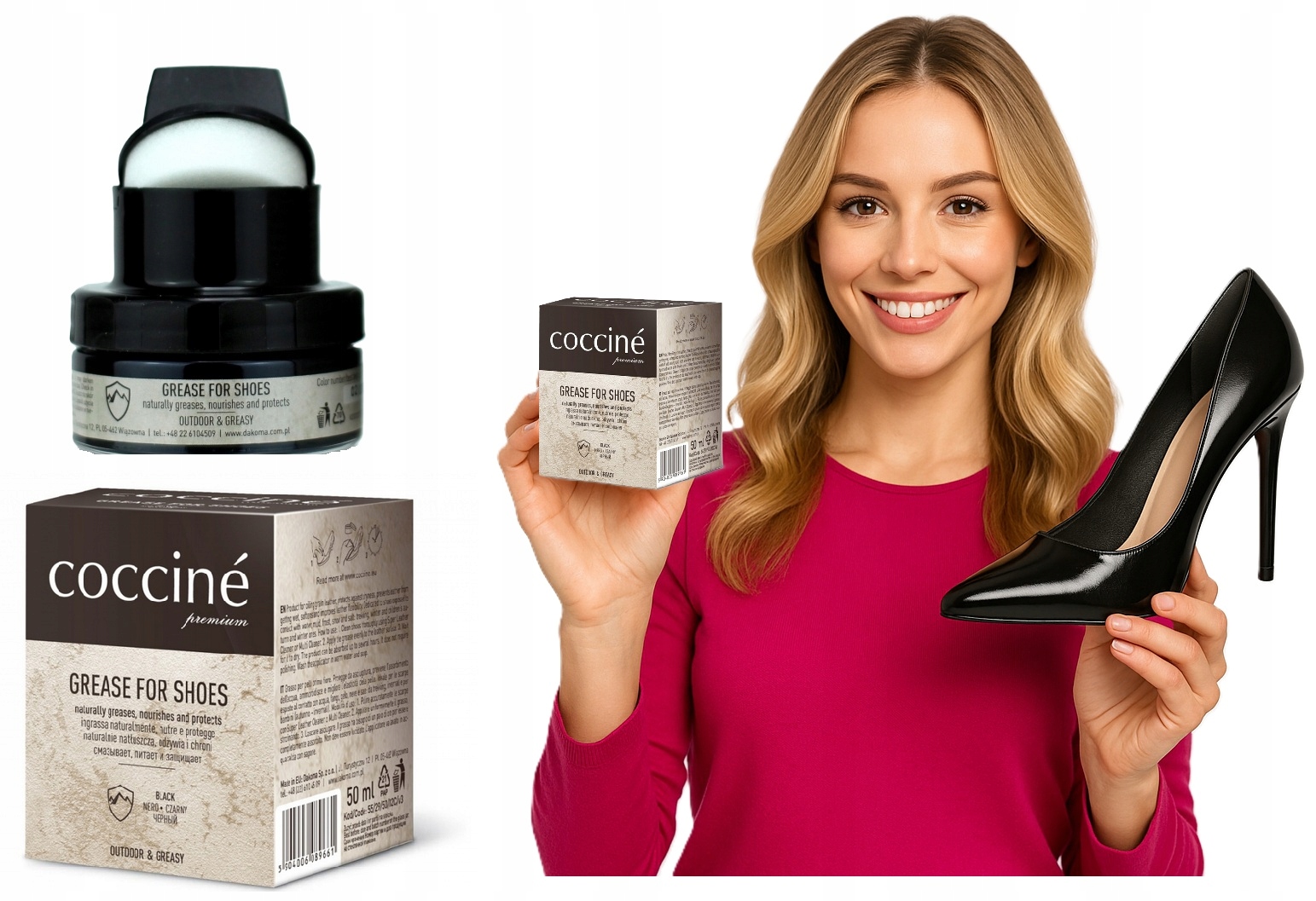 wosk do butów Coccine tłuszcz do butów GREASE FOR SHOES bezbarwny 50 ml