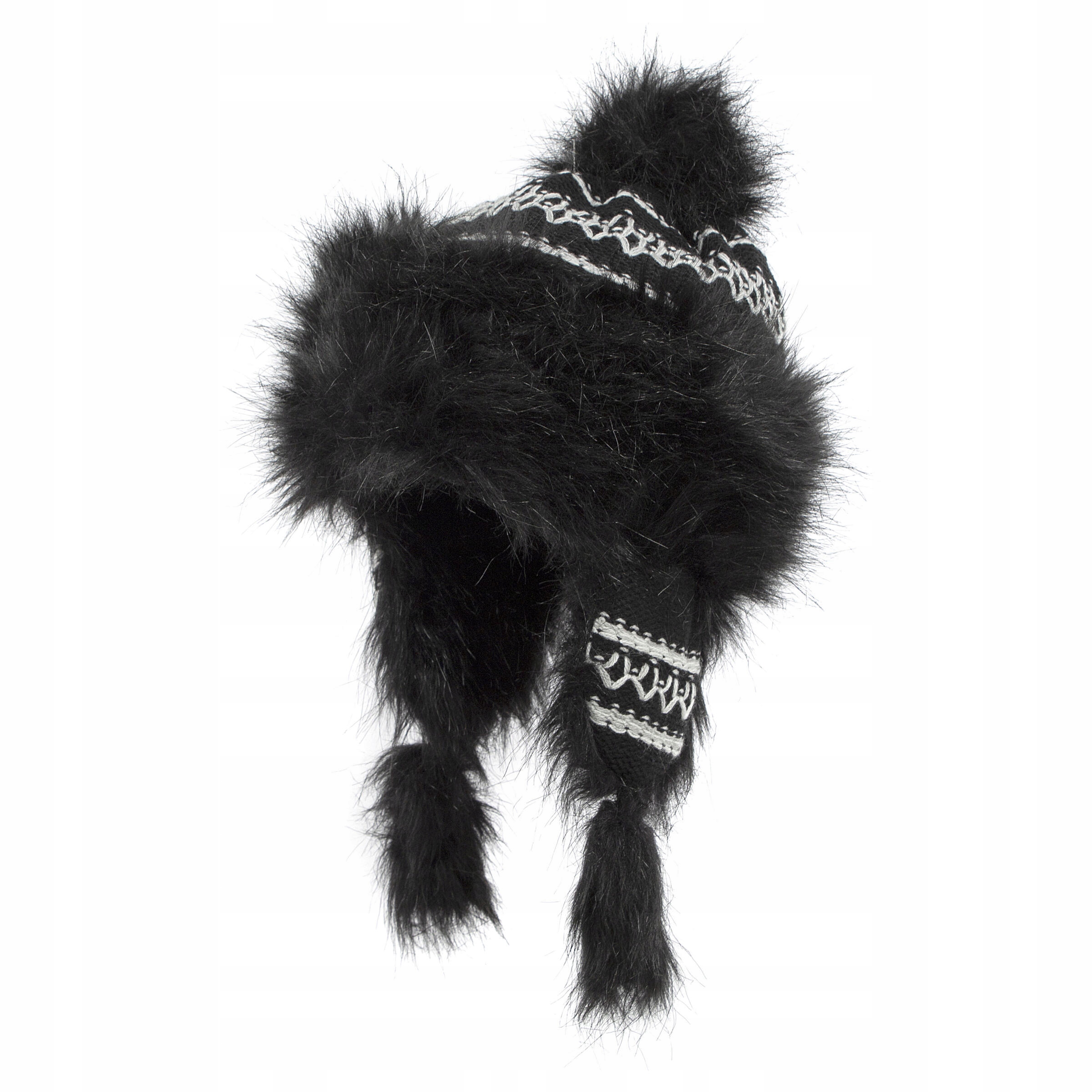 W211G CZAPKA ZIMOWA CIEPŁA MONGOŁKA BAJKA CZARNA