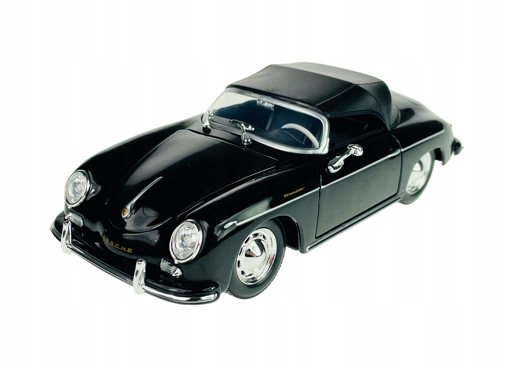 Welly Porsche 356A Speedster Černá 1:24 Nový Kovový Model 24106