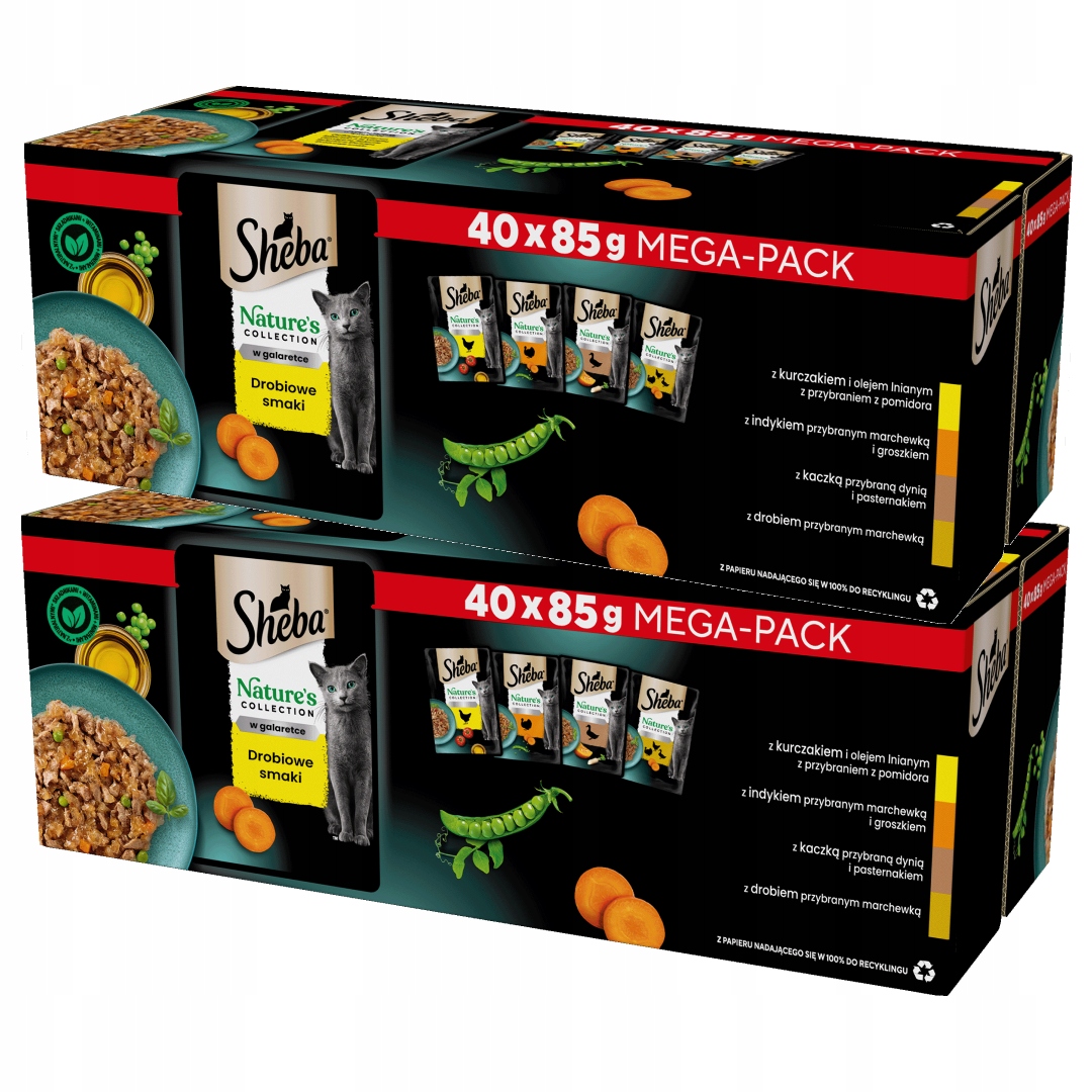 Sheba Nature’s Collection Drobiowe Smaki 80x85g Karma Dla Kota W Galaretce