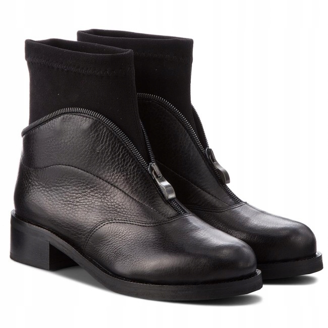 Solo Femme Dámské Kotníkové Boty Černá Kůže 38 3_2