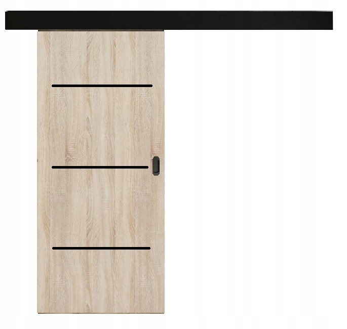 DRZWI PRZESUWNE DARK DONAT BLACK Z SYSTEMEM gr.4 cm PRODUCENT STOLDREW KPL Marka Stoldrew