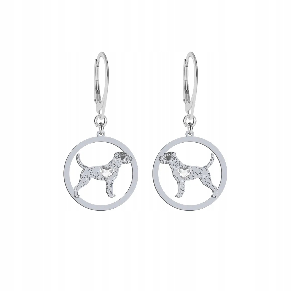 Stříbrné Náušnice se psem Parson Russell Terrier 925 Šperky Žena Gravírování