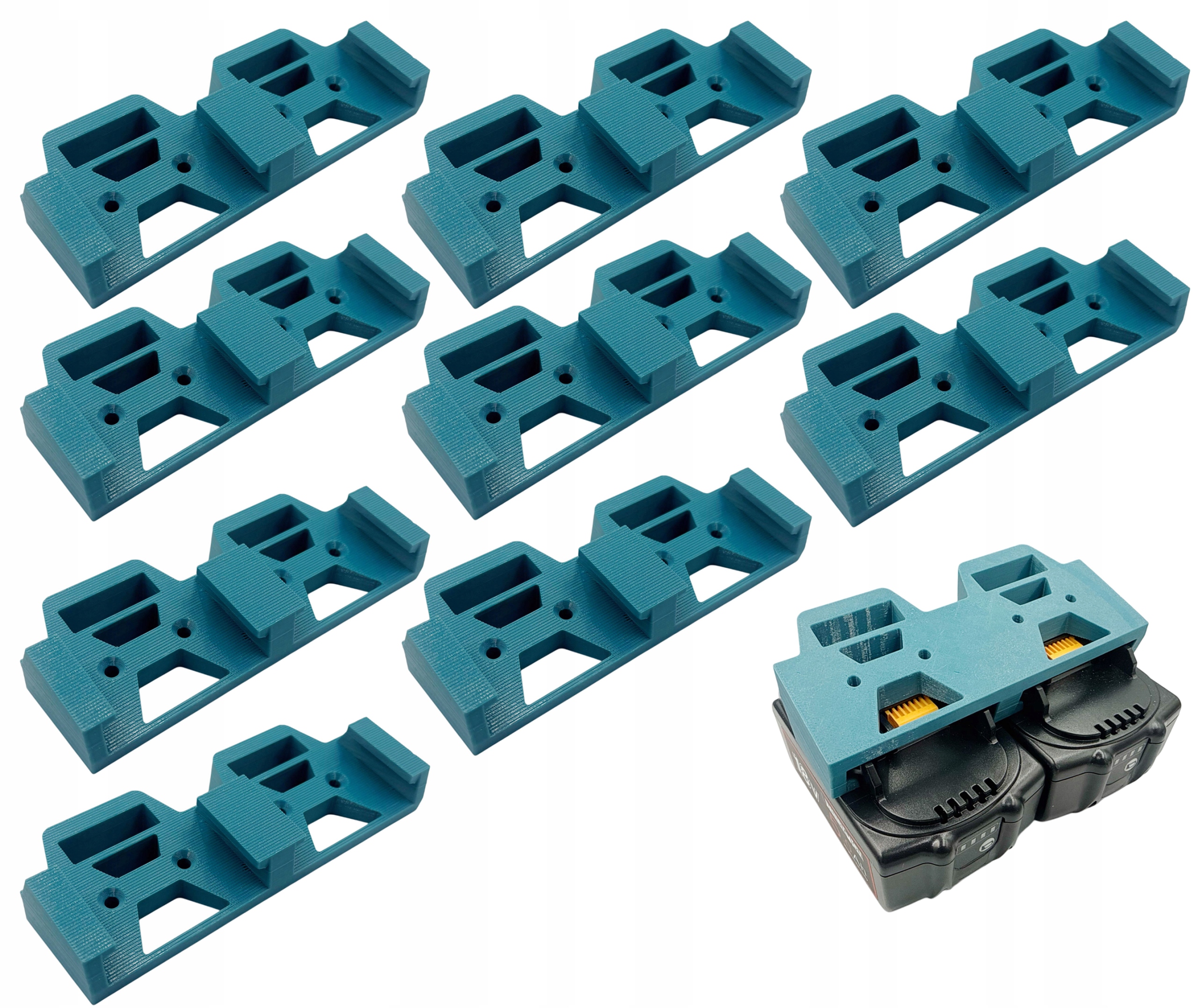 Dvojitý držák na 2 baterie je vhodný pro Makita Lxt 18V mini 10 Ks