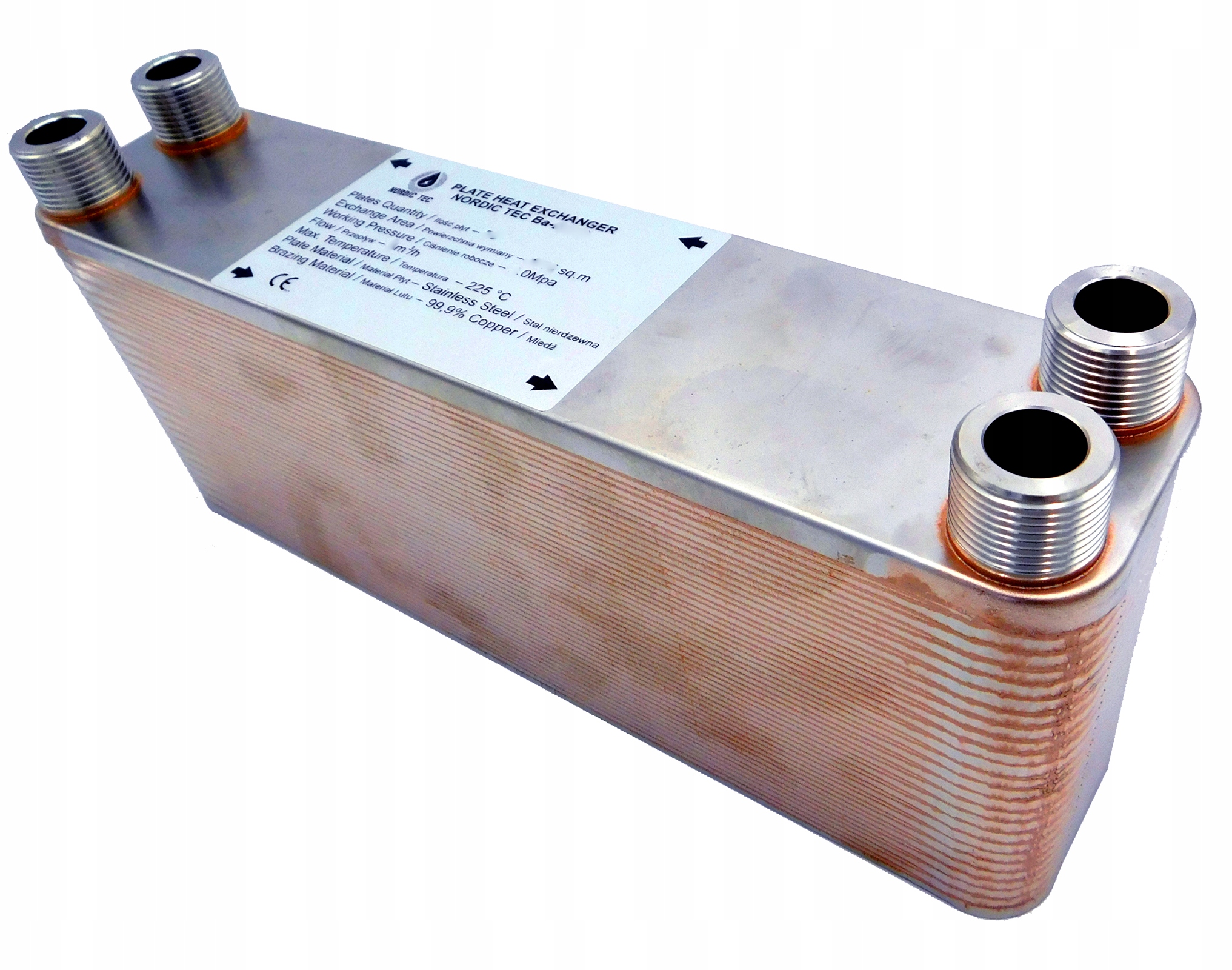 Výměník tepla 390 kW Nordic Tec 100 deskový 1 1/2" přípojka 6/4"