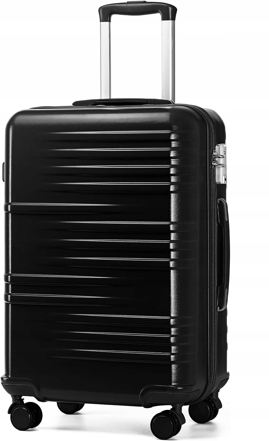 British Traveller Středně velký kufr 24" černý 57L 4 kolečka