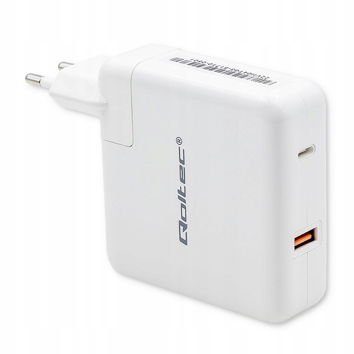 Qoltec Nabíječka GaN Fast 108W 5-20V 3-4.7A Usb C Bílá