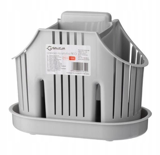 STOJAK OCIEKACZ NA SZTUĆCE Z PODSTAWKĄ RICO SZARY