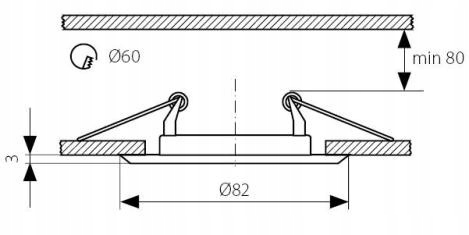 Oprawa okrągła stała ARGUS CT-2114 W Kanlux Zasilanie sieciowe
