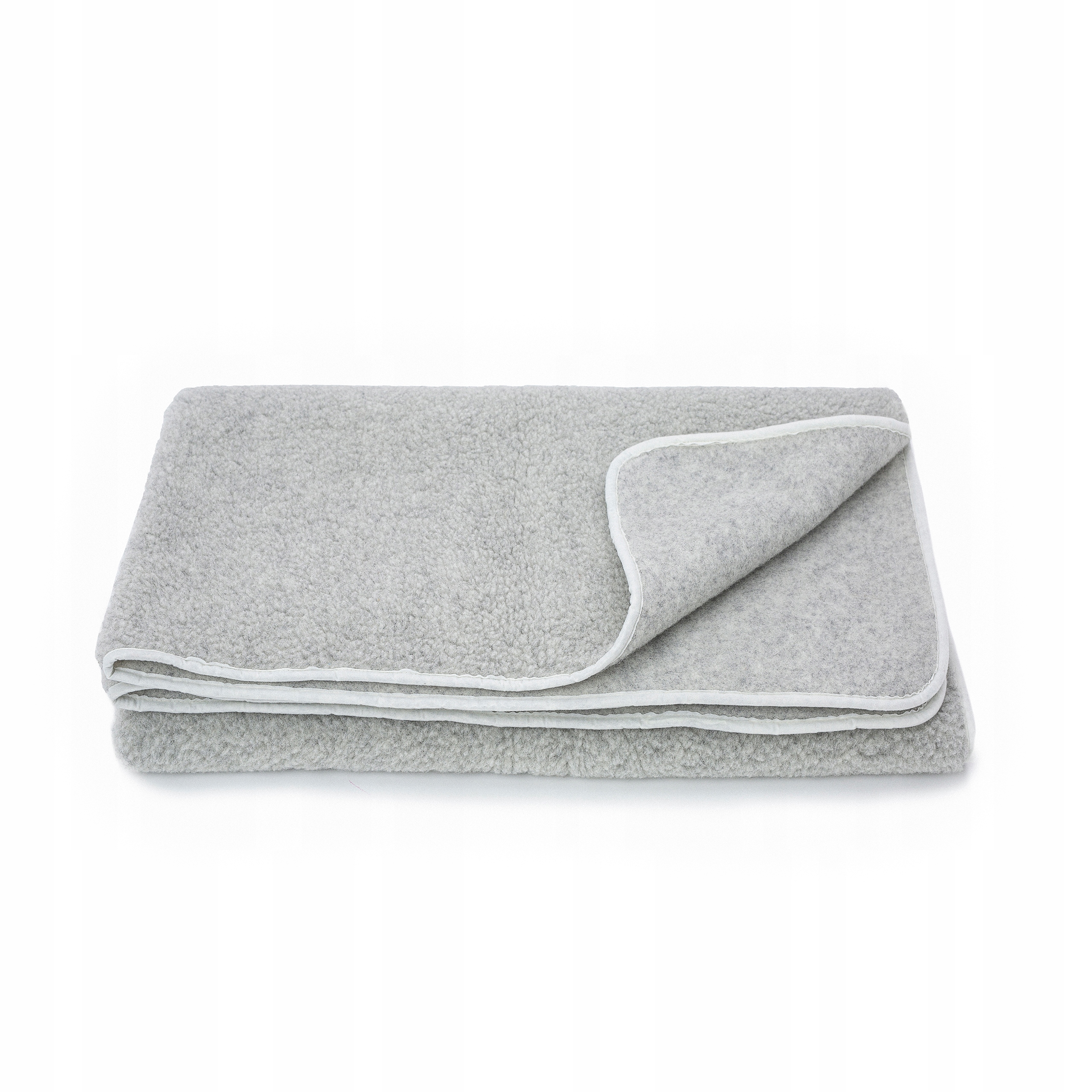 KOC WEŁNIANY 200x200 WEŁNA MERYNOS TUMBLER SZARY Marka inna