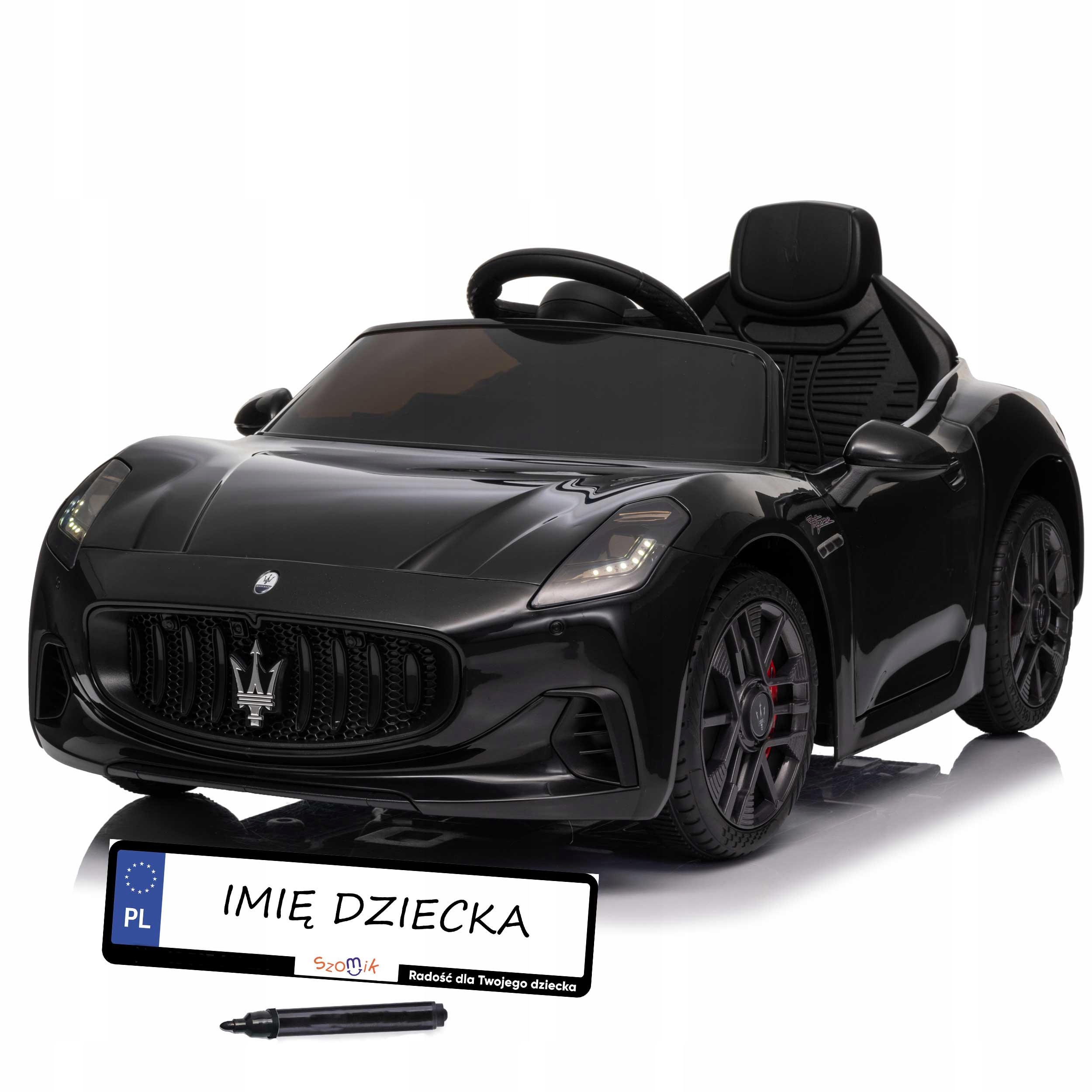 Auto na akumulator dla dzieci Maserati GranTurismo Pilot 2.4 G Ledy Tablice