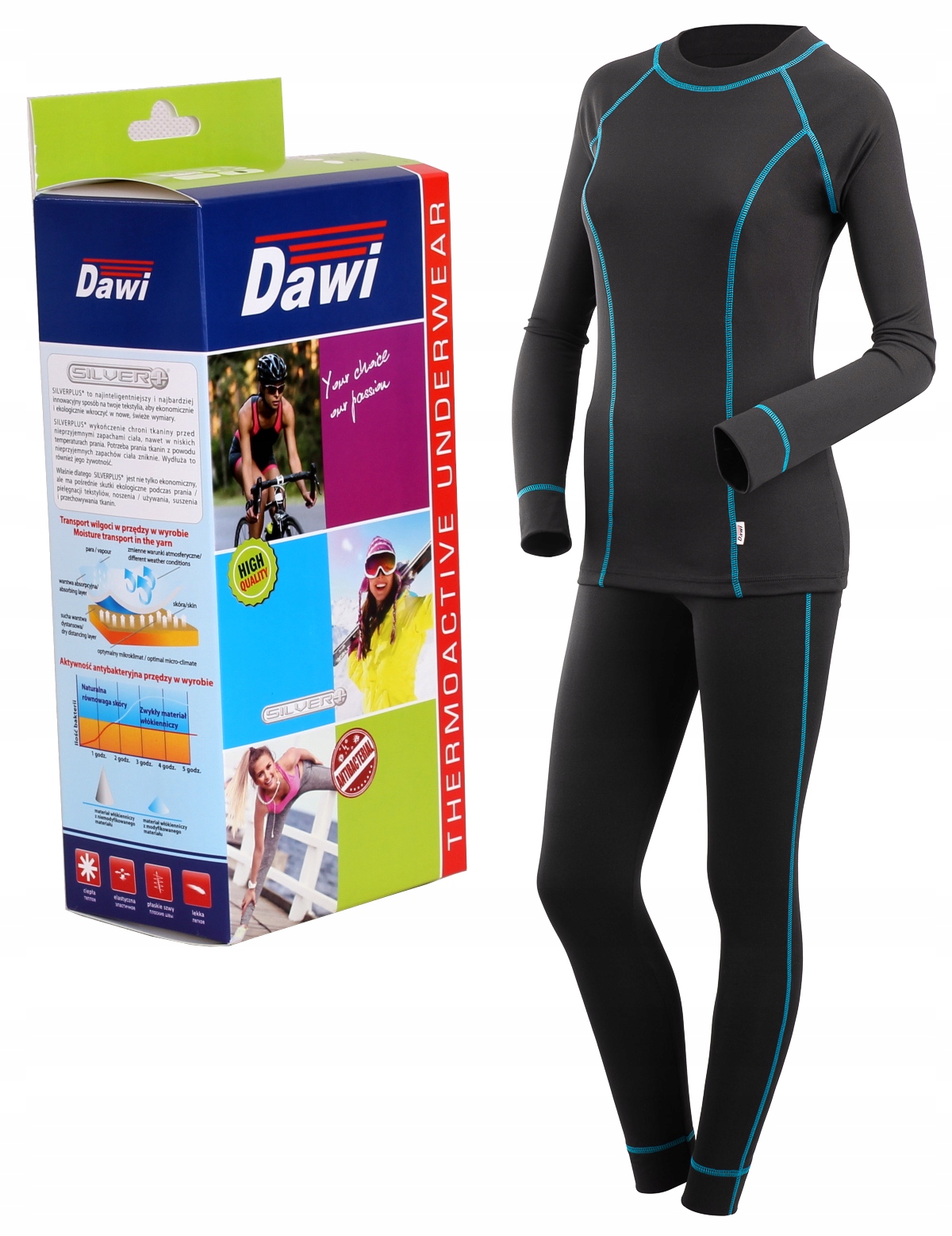 Polska Damska BIELIZNA TERMOAKTYWNA Ocieplana - M