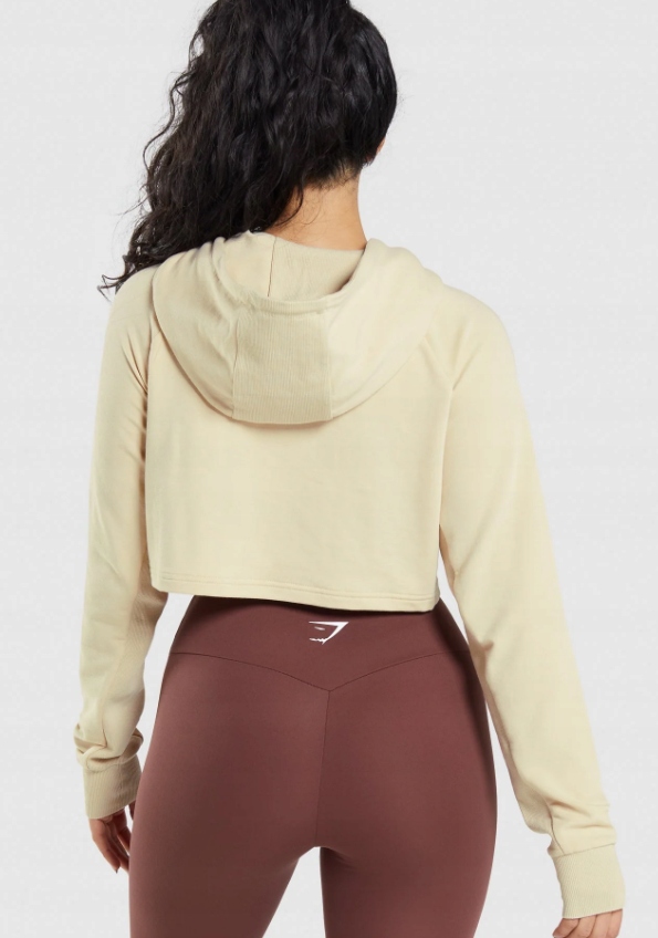 GYMSHARK DAMSKA BEŻOWA SPORTOWA BLUZA Z KAPTUREM XS 0Z7E6_C* Płeć kobieta