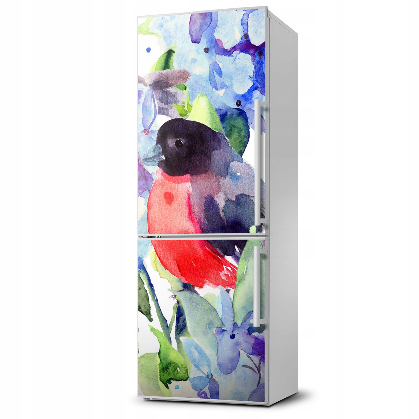 

Naklejka Magnes na lodówkę Ptaki i kwiaty 60x180