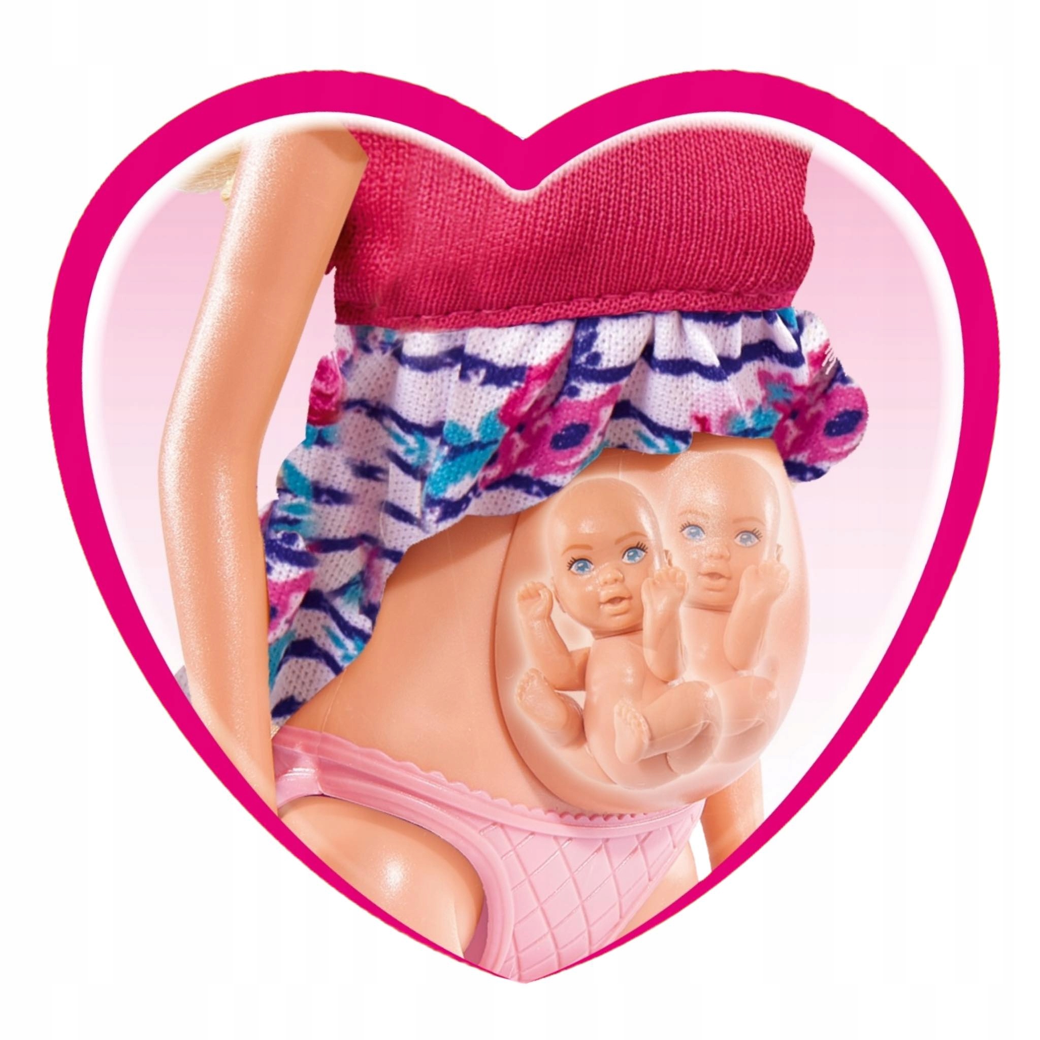 LALKA STEFFI W CIĄŻY BLIŹNIACZEJ BLIŹNIAKI Z AKCESORIAMI DYPLOM BARBIE EAN (GTIN) 4006592040185