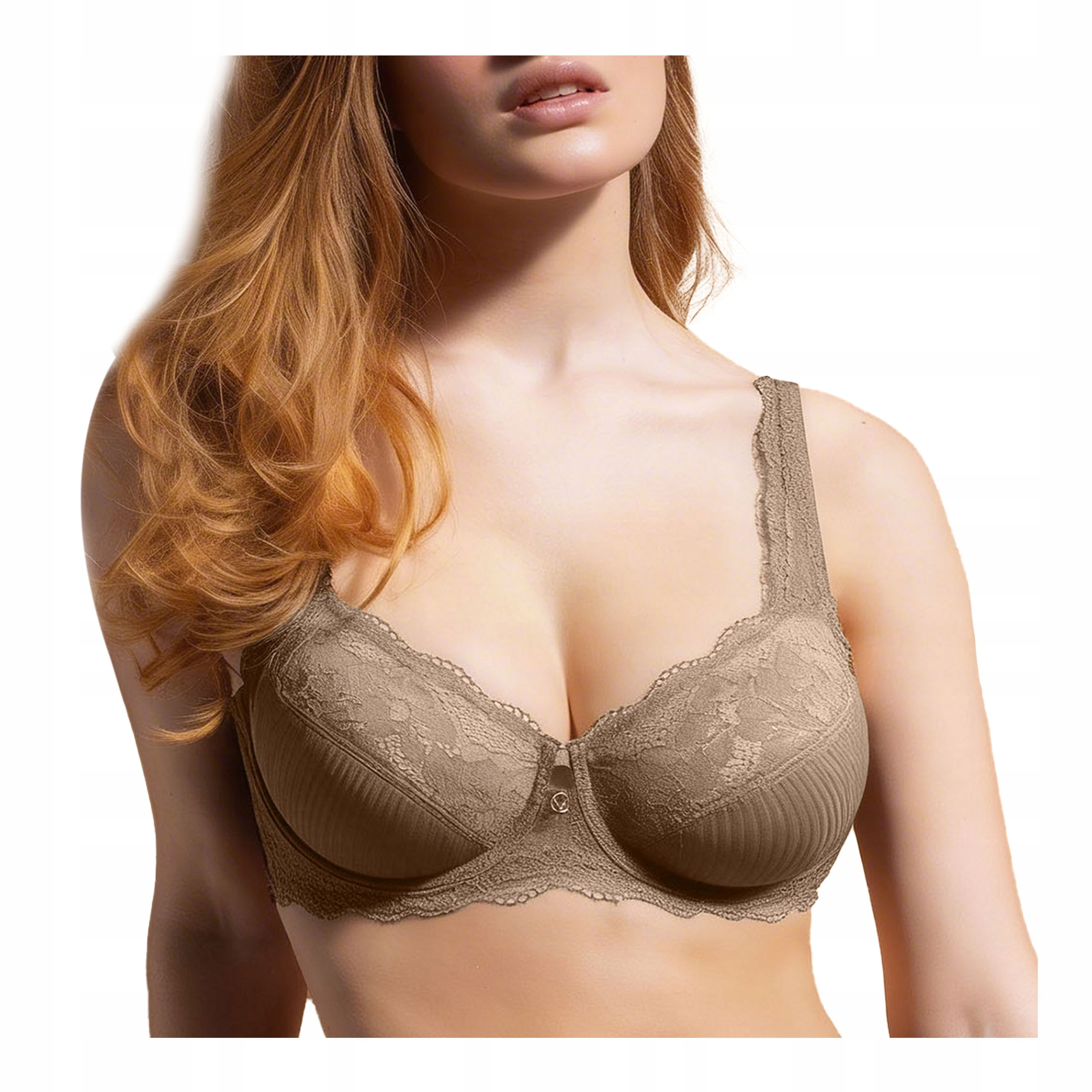 Dámská měkká krajková podprsenka s kosticemi, pohodlná, velká velikost 75D