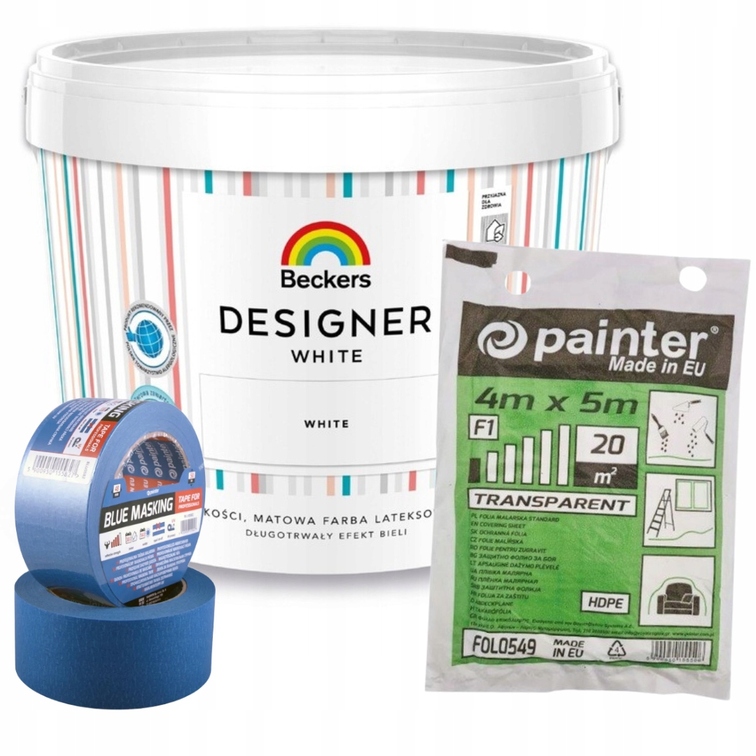 Sada Čistá Rekonstrukce: Barva Beckers 10 L Páska Fólie