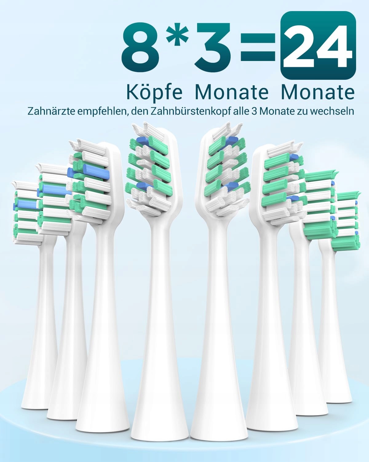 Elektryczna soniczna szczoteczka do zębów dla mężczyzn z 8 Główkami — miniatura 3