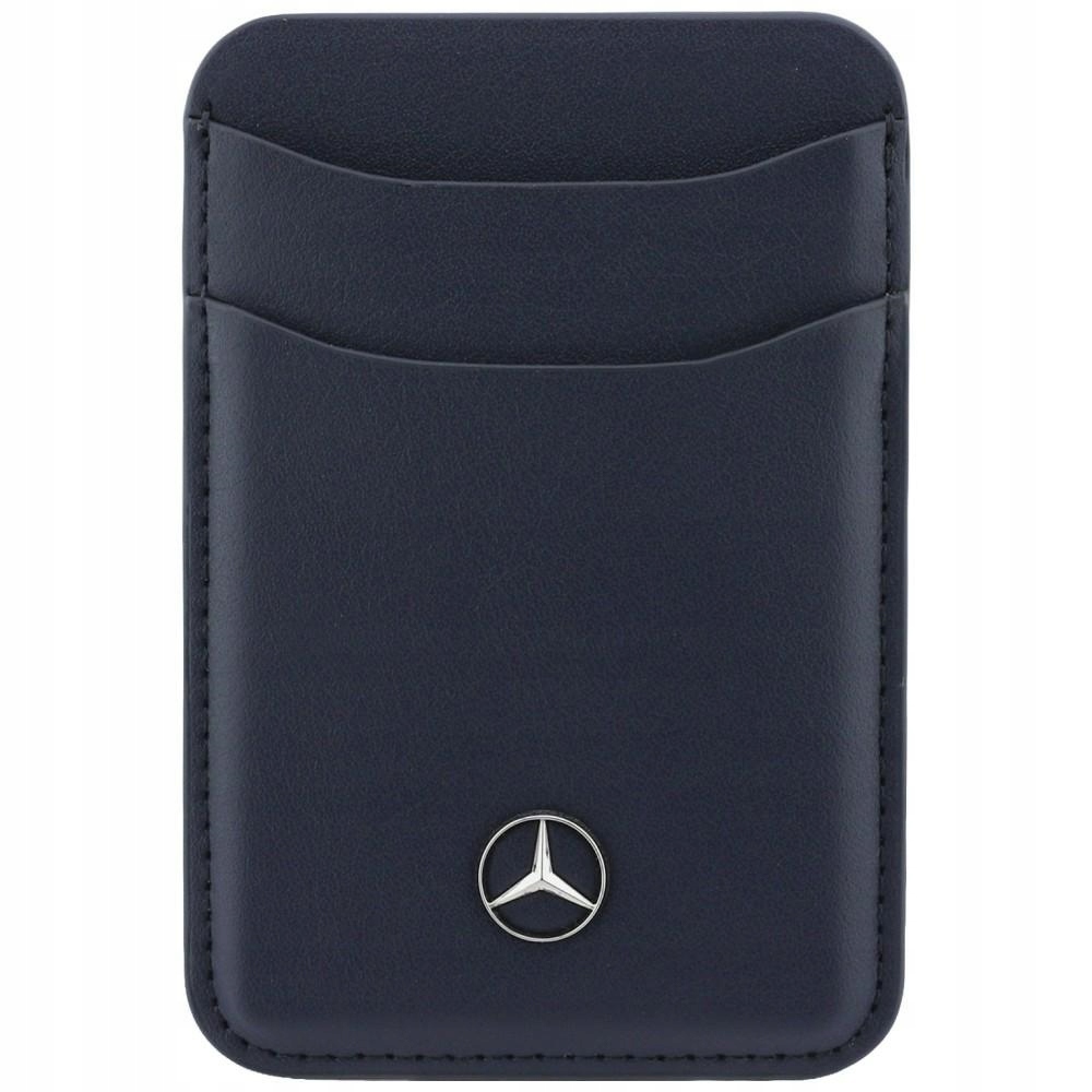 Magnetyczny skórzany portfel wsuwka Mercedes MagSafe na 2 karty,