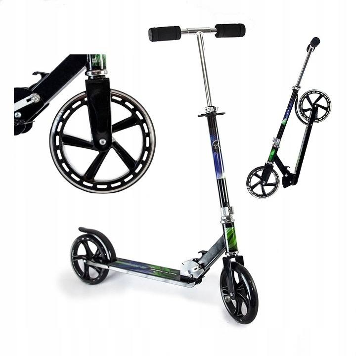 Hulajnoga Nils Extreme HL200 Black duże koła 200mm