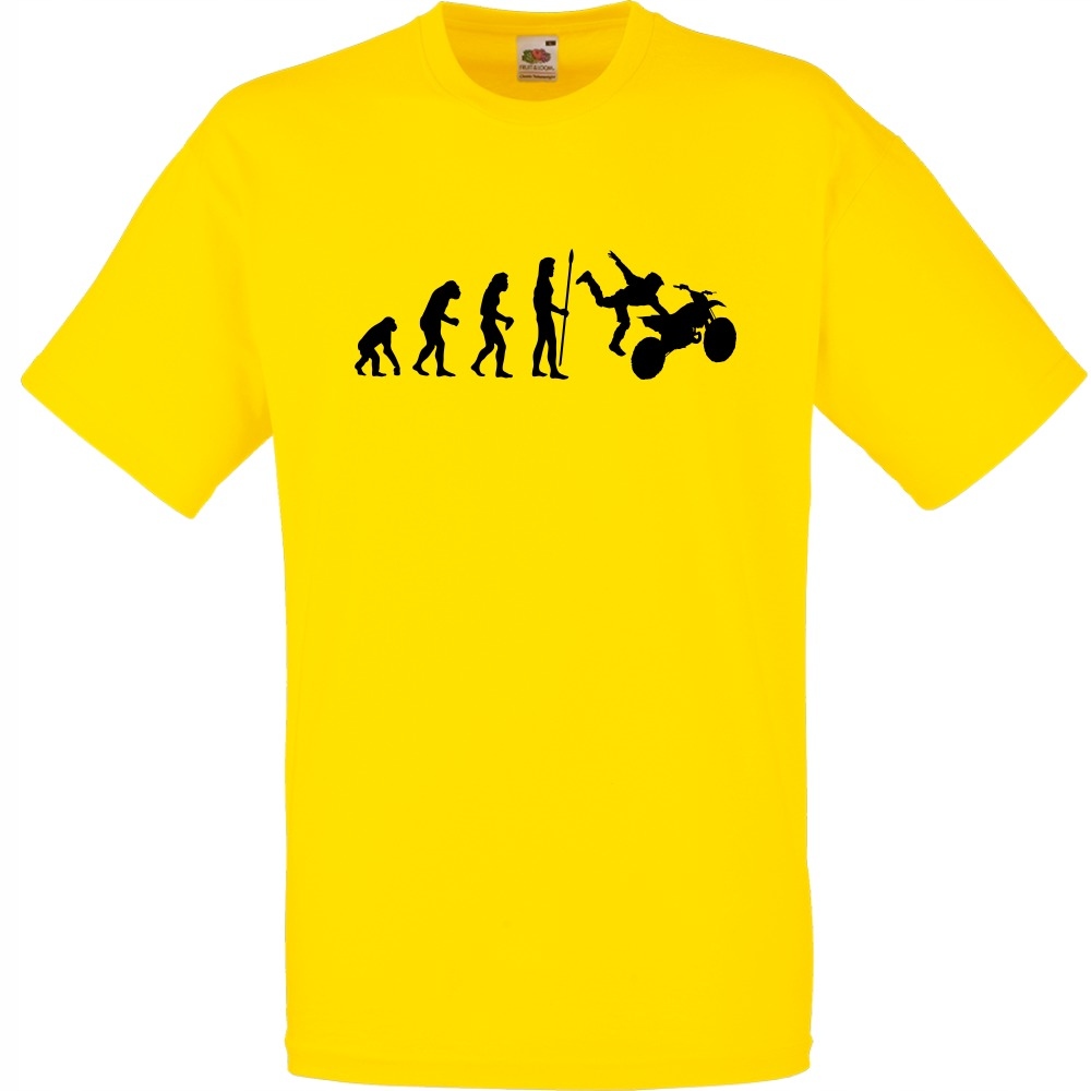 

Koszulka z nadrukiem motocyklista motocykl XL żółt