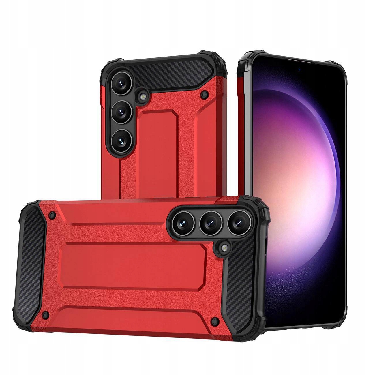 Hybrid Armor Camshield etui do Samsung Galaxy S25+ Red