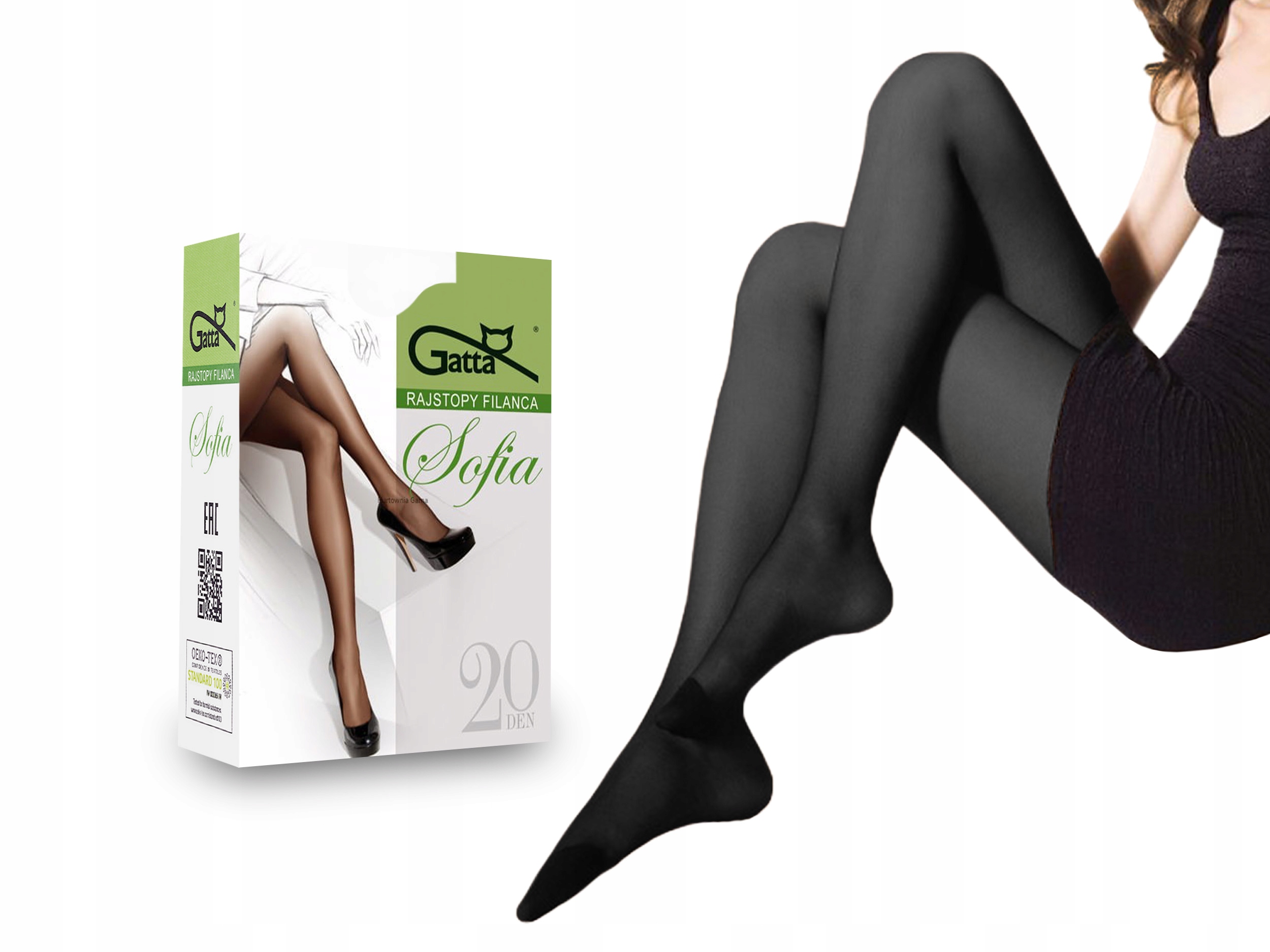 

Gatta rajstopy matowe Sofia, 20 den, grafit, 6-XXL