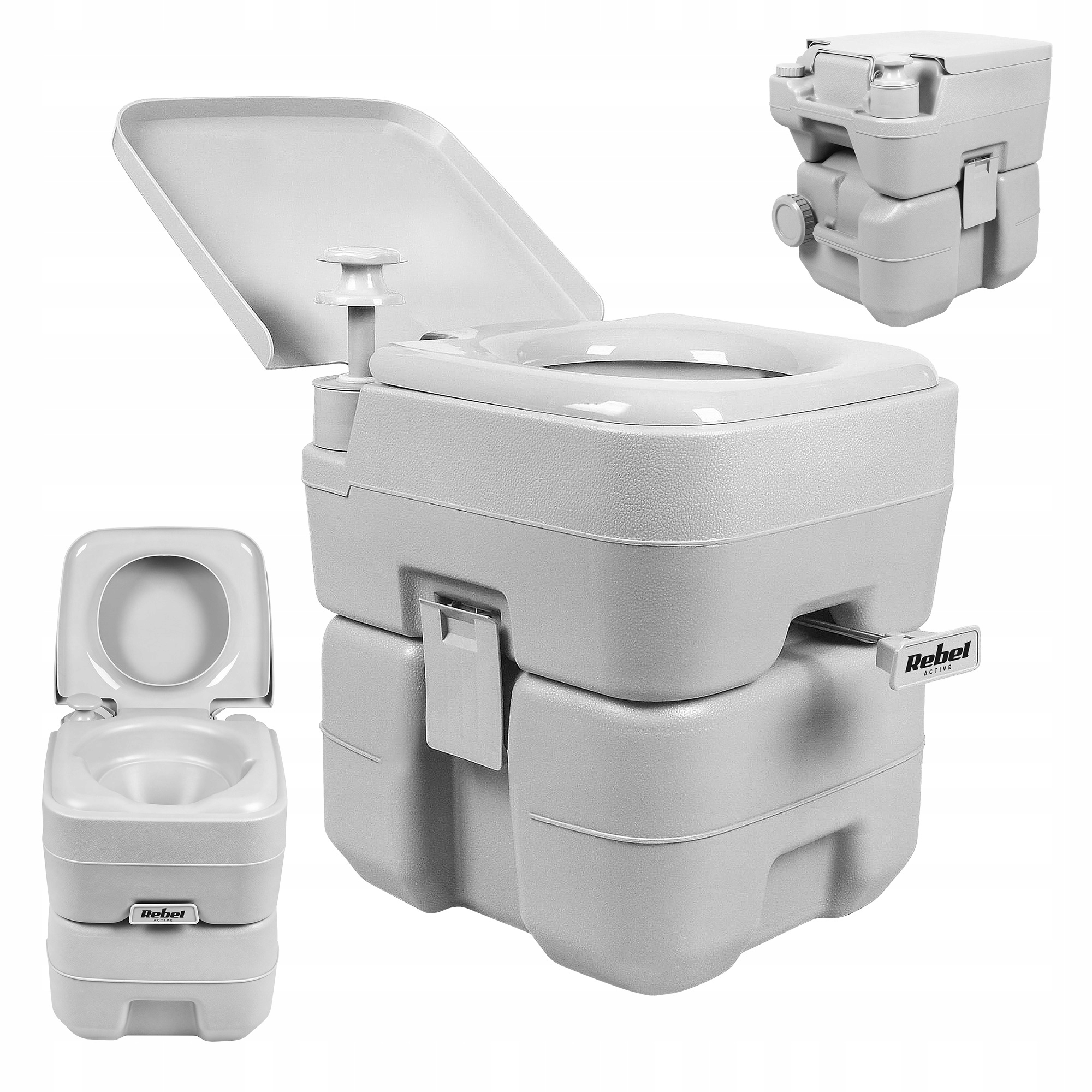 Toaleta turystyczna przenośna ze spłuczką mobilne Wc 20L/12L Rebel