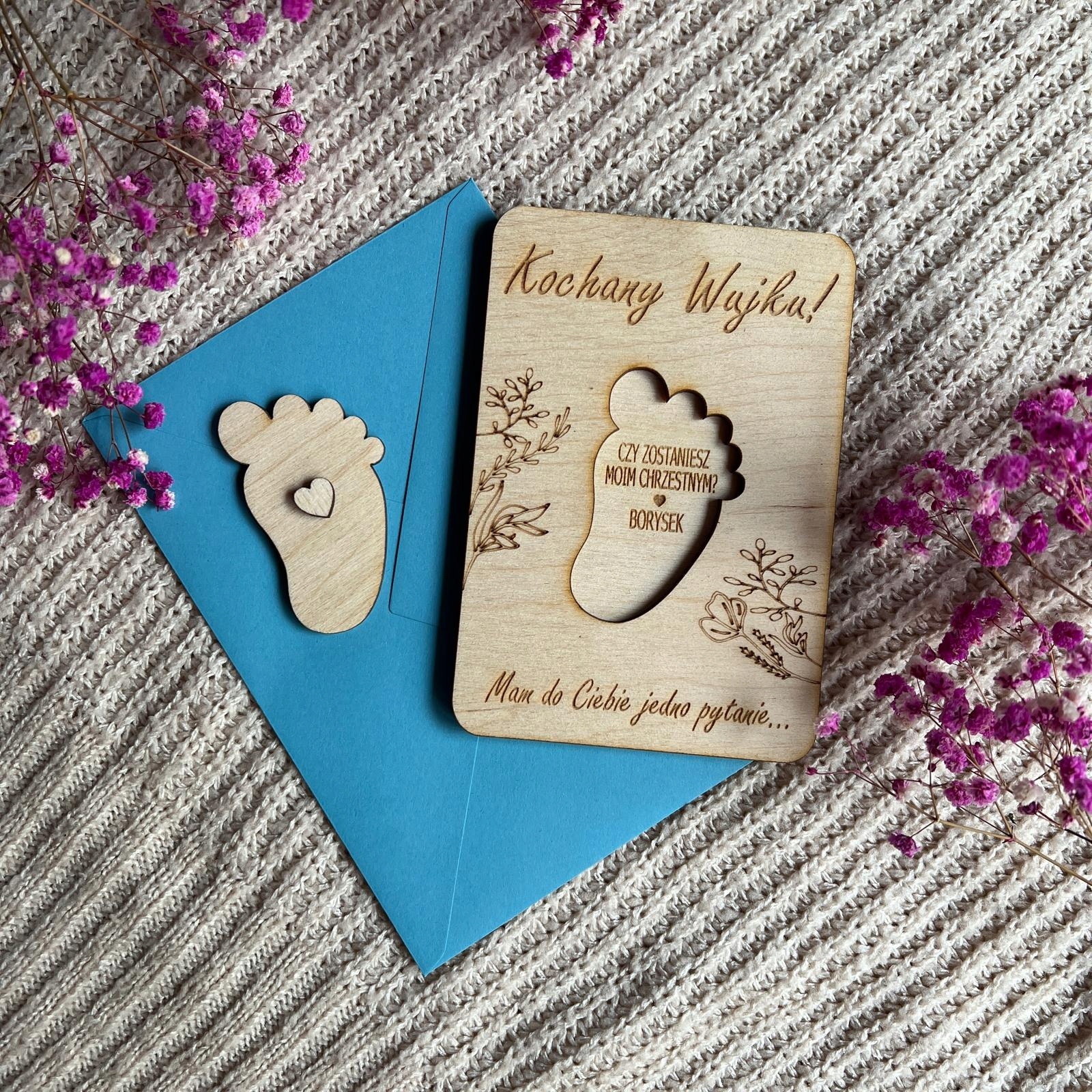 Ciociu CZY ZOSTANIESZ MOJĄ CHRZESTNĄ CHRZESTNYM Prośba do Chrzestnych Szerokość produktu 9 cm