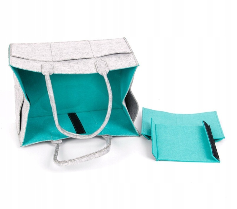 ORGANIZER NA PIELUSZKI TORBA DLA MAMY DZIECKA FILC Wysokość 18 cm