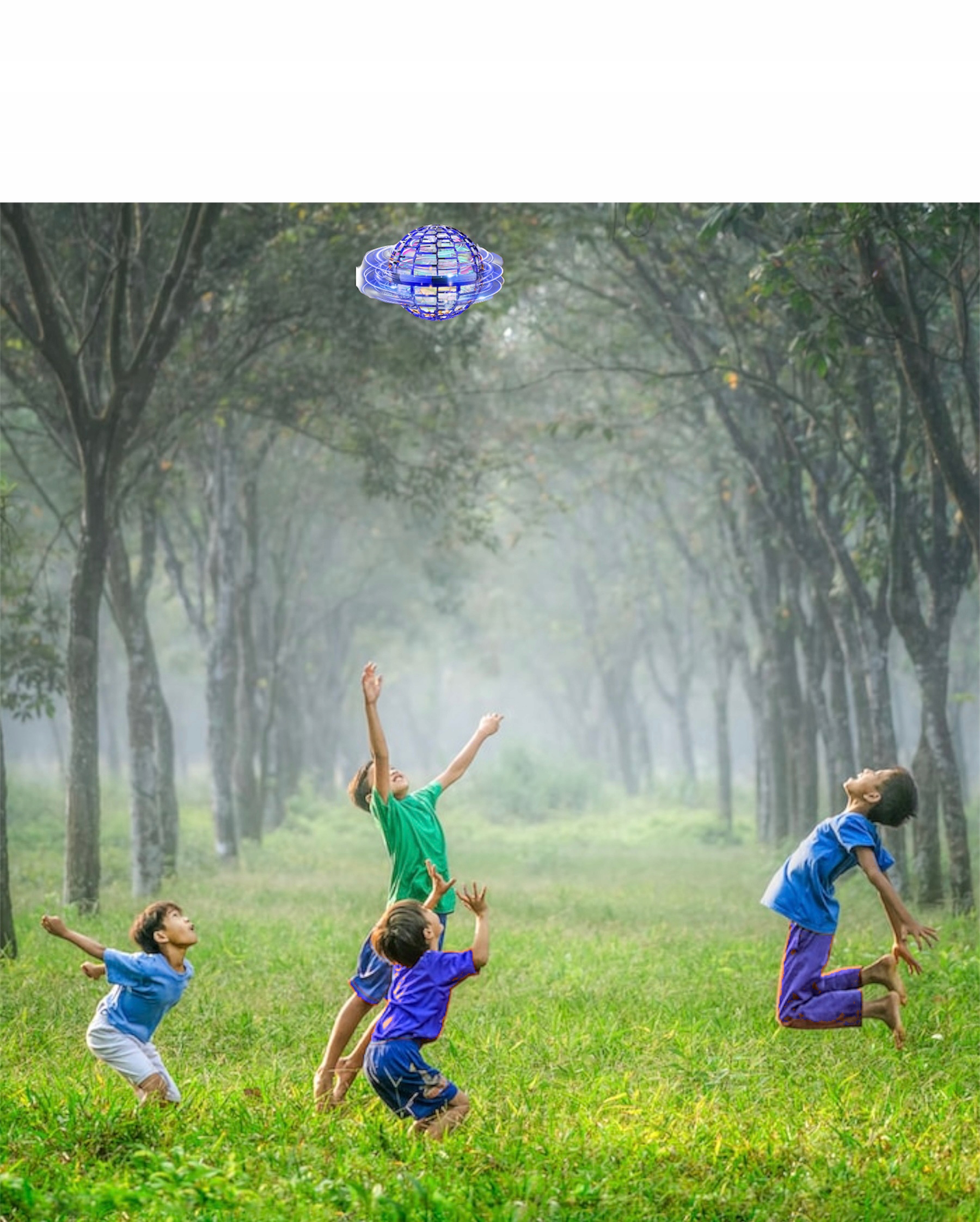 LATAJĄCA KULA UFO PIŁKA ŚWIECĄCA STEROWANA RĘKĄ DRON SPINNER USB BUMERANG Stan opakowania oryginalne