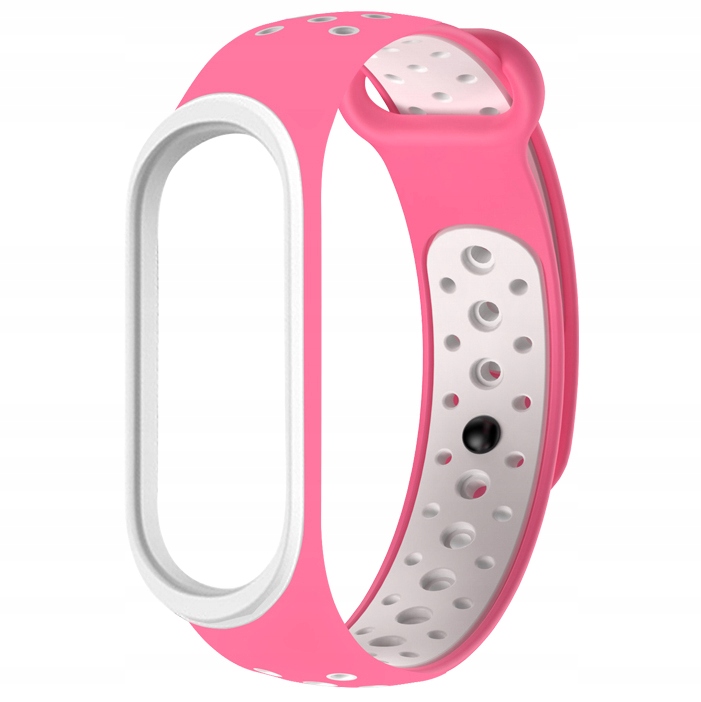 

Opaska Pasek do Xiaomi MI Band 5/6 Różowo-biała