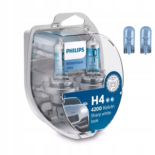

Philips żarówka H4 White Vision Ultra 4200K W5W