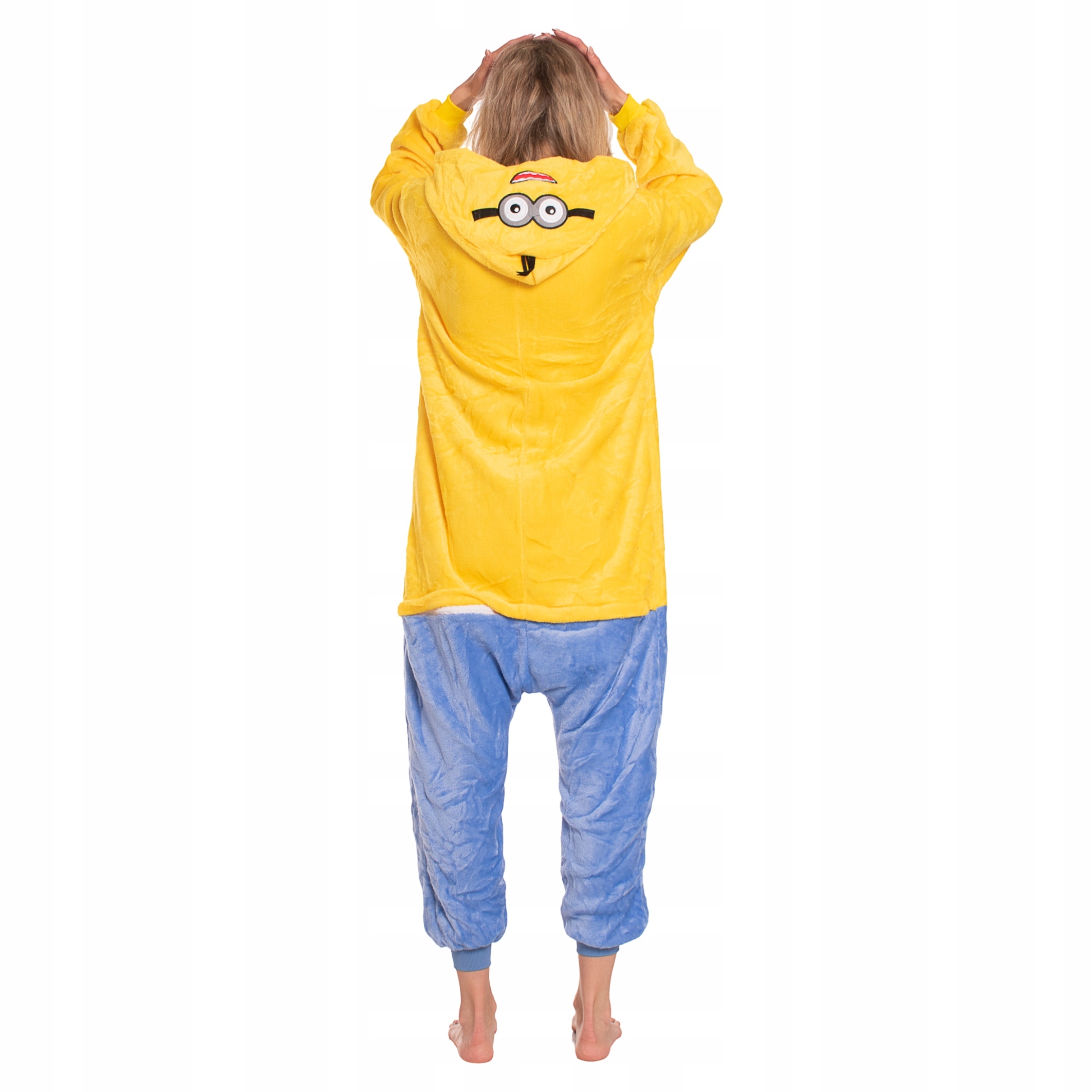 Dámské pyžamo kombinéza Kigurumi Onesie kostým Mimoň Žlutá 175-185 XL