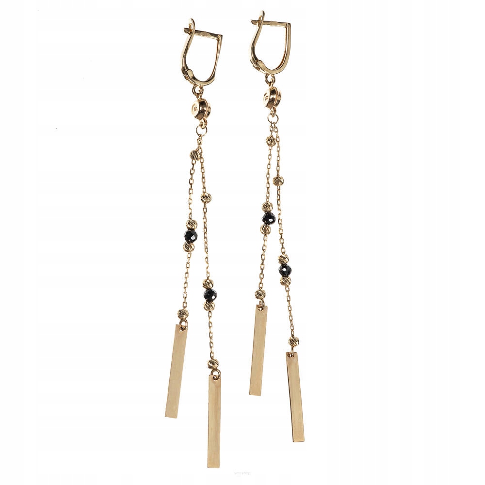 Zlaté, dlouhé visící náušnice