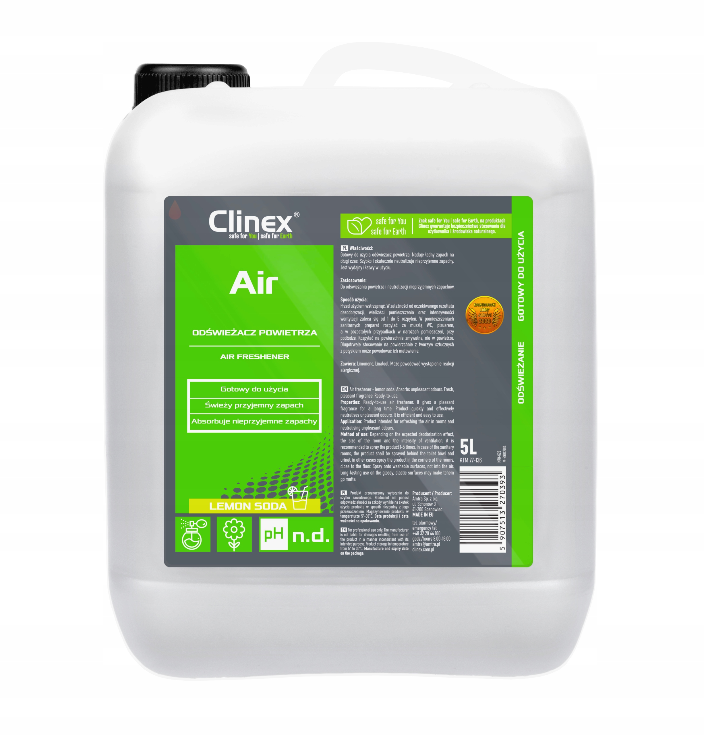 Levně Clinex Air Lemon Soda 5 L