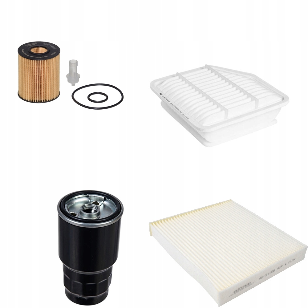 4 Filtry Toyota RAV4 3 4 diesel 2006-2018 III IV sada filtrů