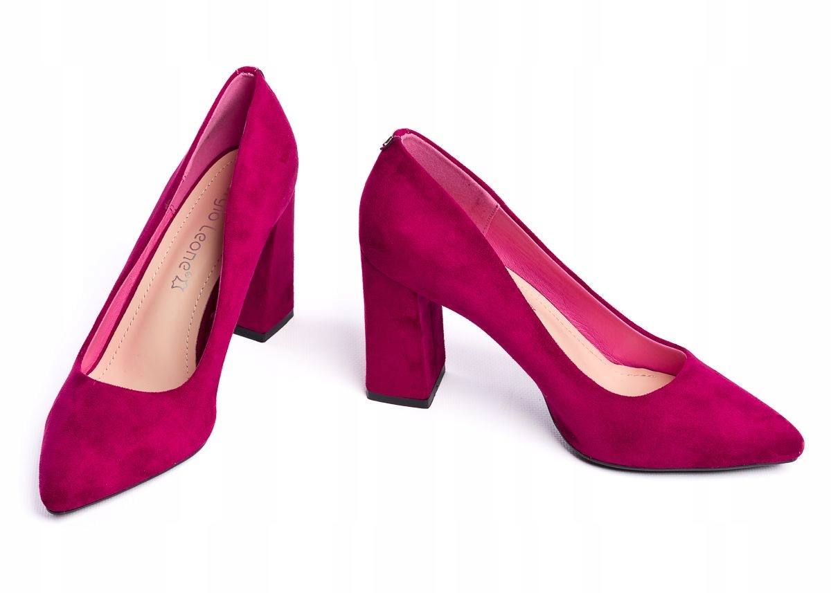 CZÓŁENKA NA SŁUPKU 9 CM ZAMSZ SERGIO LEONE Marka inna