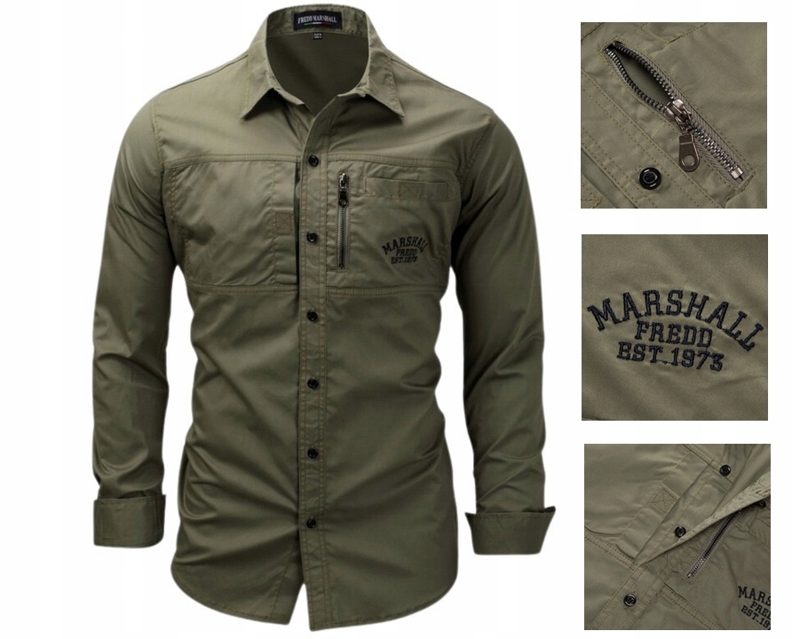 Koszula męska taktyczna outdoor kieszenie regular