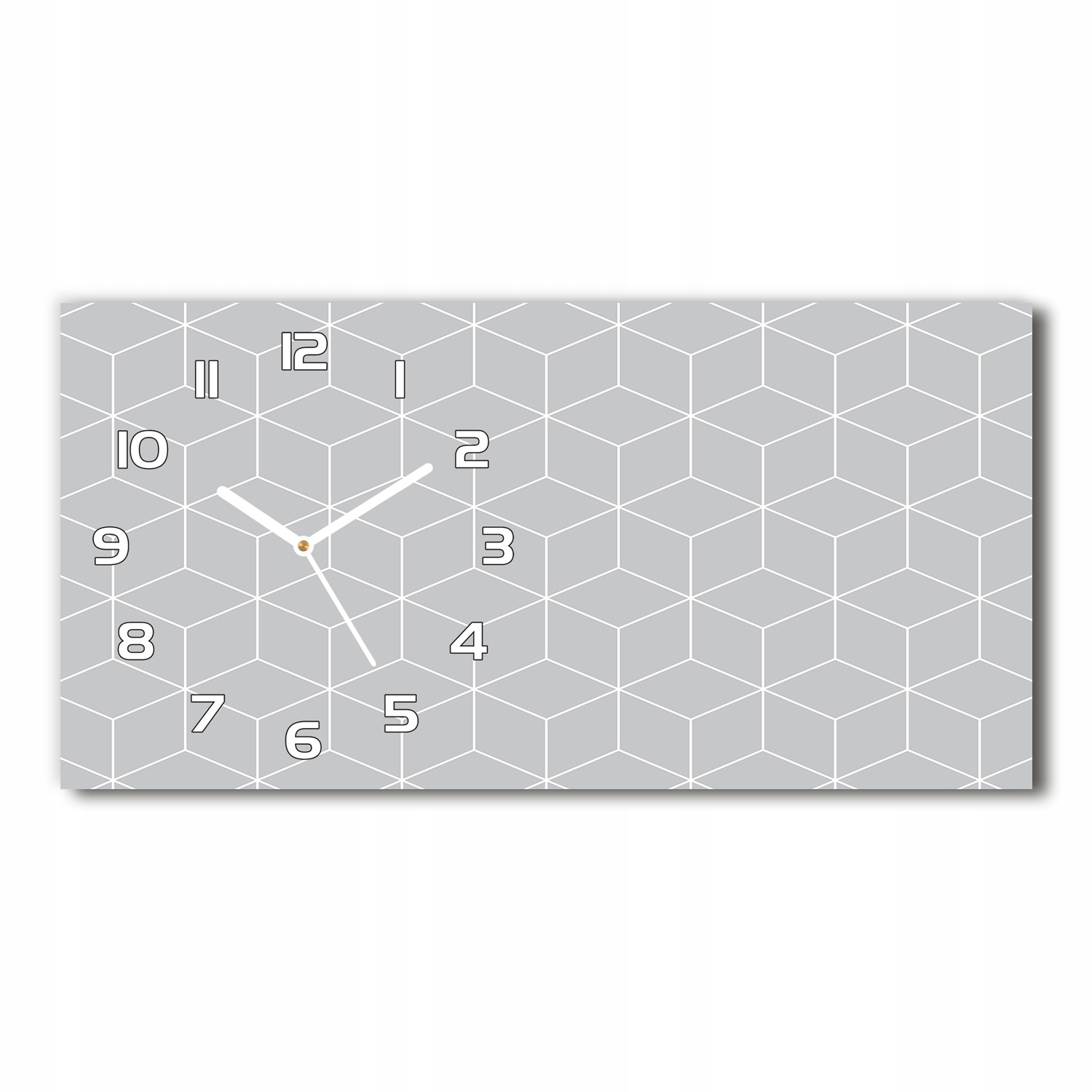 

Zegar ze szkła na ścianę Geometryczne tło 60x30 cm