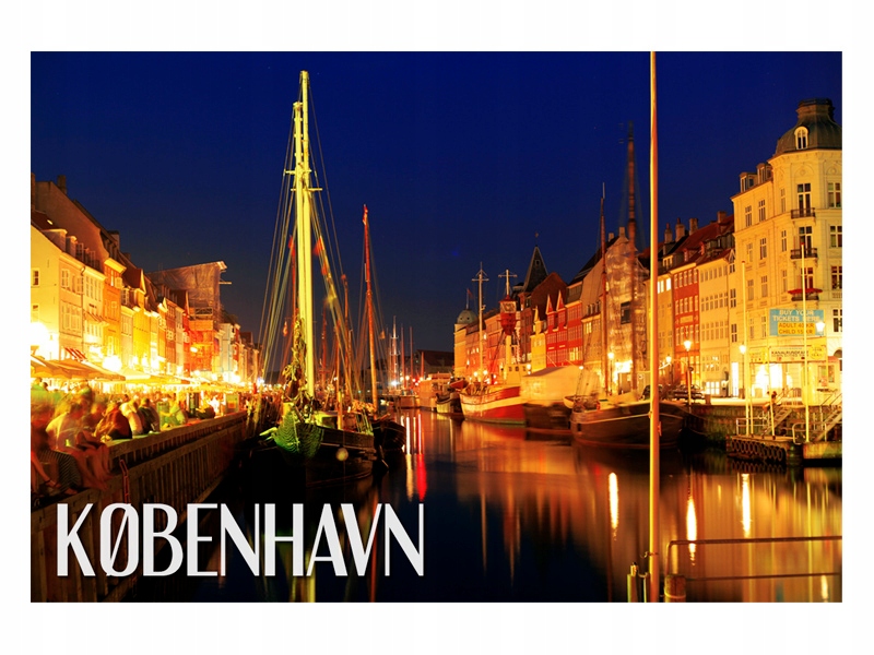 

Kopenhaga Panorama Rzeka Magnes na lodówkę