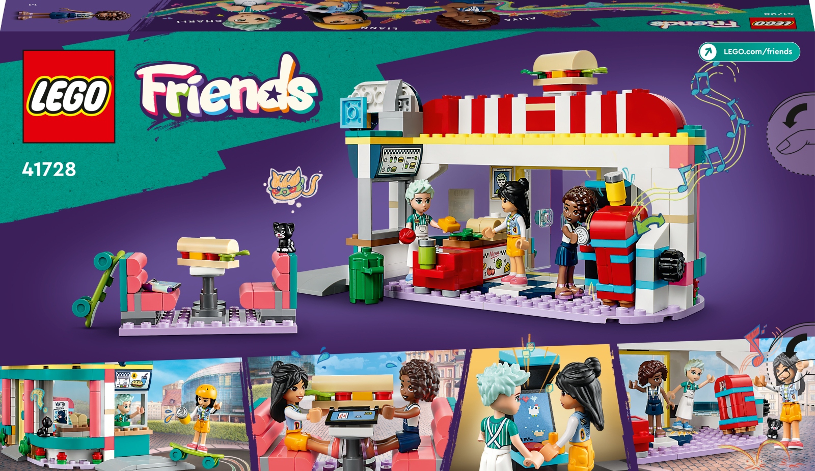 LEGO FRIENDS Bar w śródmieściu Heartlake 41728 Wiek dziecka 6 lat +