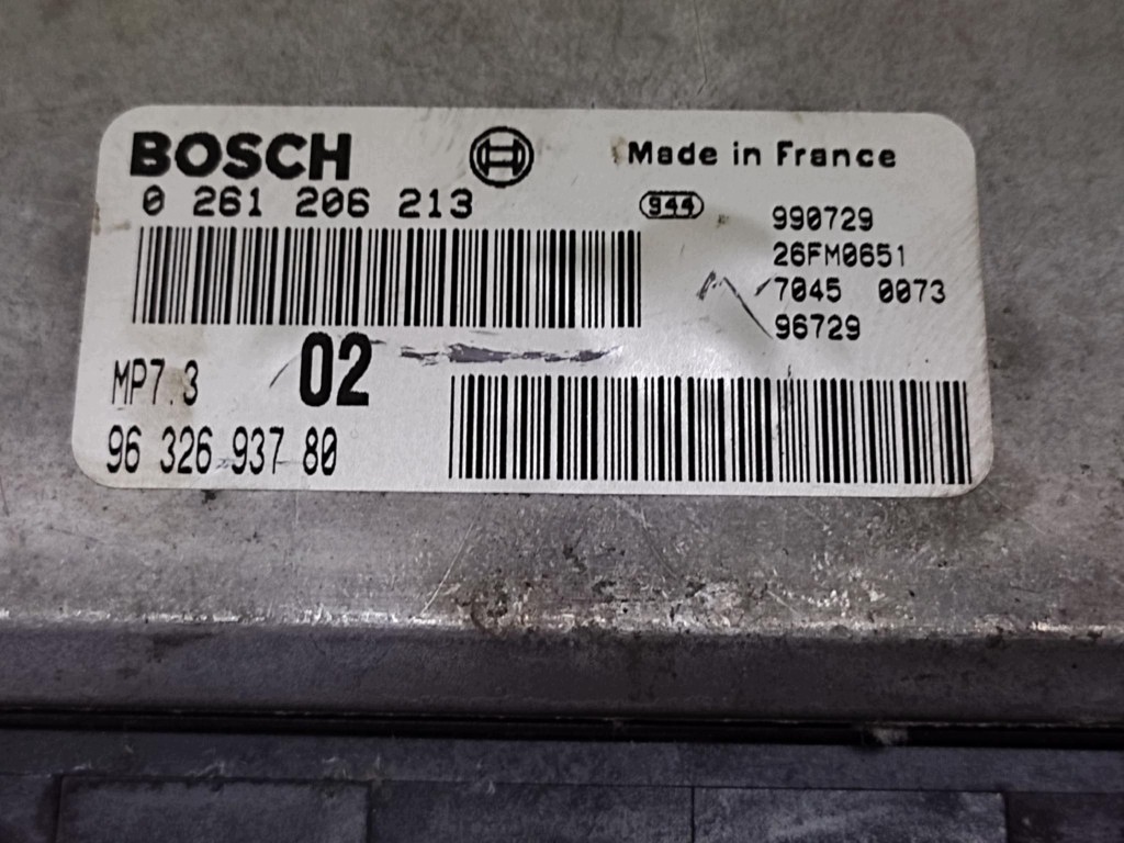 PEUGEOT 206 1.4 control unit of the engine 0261206213